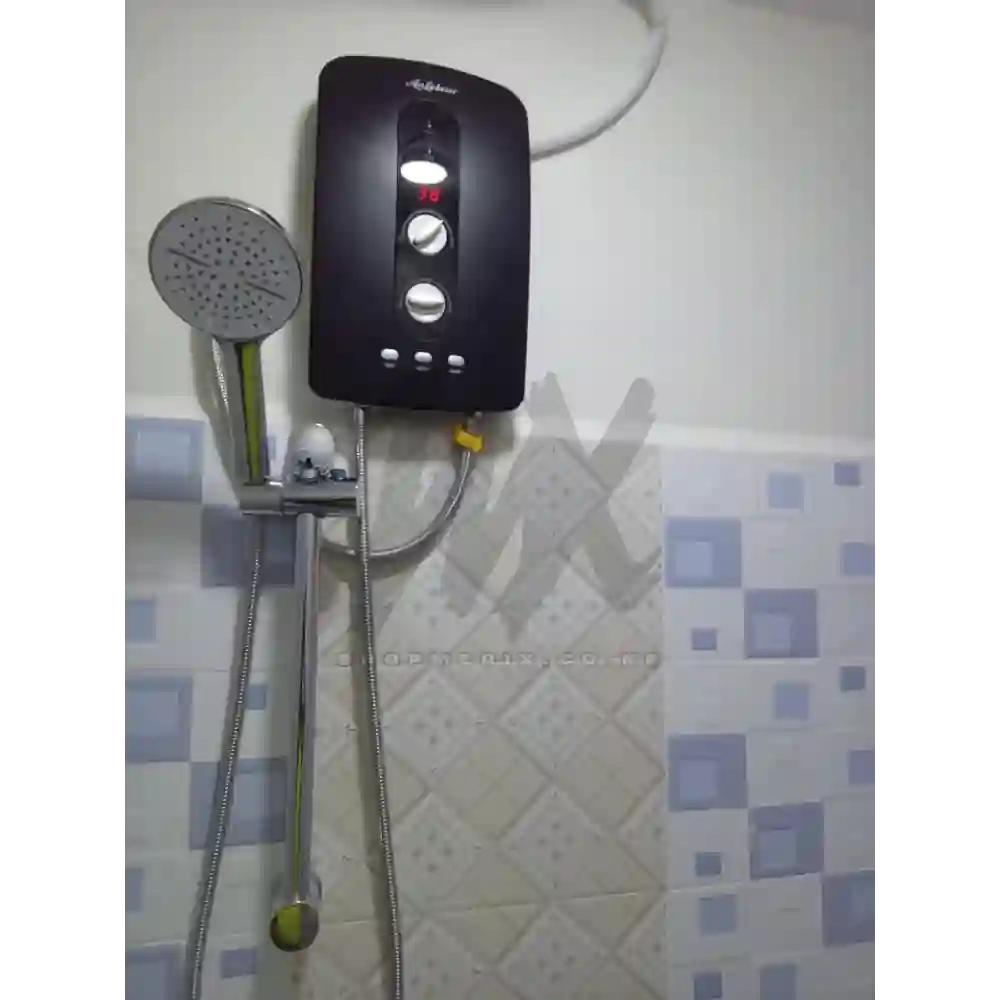 Anlabeier Tankless Heater with Pump Instant Shower + HAND SHOWER - For Extremely Salty Water Anlabeier Tankless Heater with Pump Instant Shower - Black