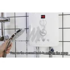 LIRLEE Tankless Instant Water Heater with Pump + Hand Shower - For Extremely Salty Water - OFFER!!! LIRLEE Tankless Heater with Pump Instant Shower