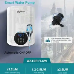 Anlabeier Digital Instant Water Heater with Pump + BLACK RAIN SHOWER SET Anlabeier Instant Shower with Pump Tankless Heater
