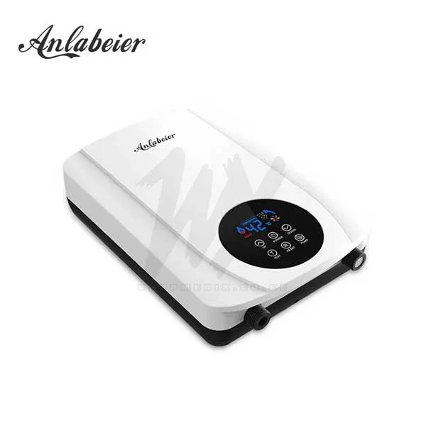 Anlabeier Digital Instant Water Heater with Pump + BLACK RAIN SHOWER SET Anlabeier Instant Shower with Pump Tankless Heater