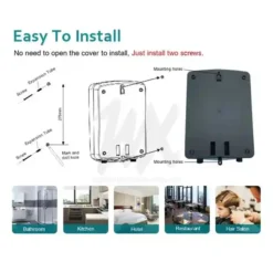 Anlabeier Digital Instant Water Heater with Pump + BLACK RAIN SHOWER SET Anlabeier Instant Shower with Pump Tankless Heater