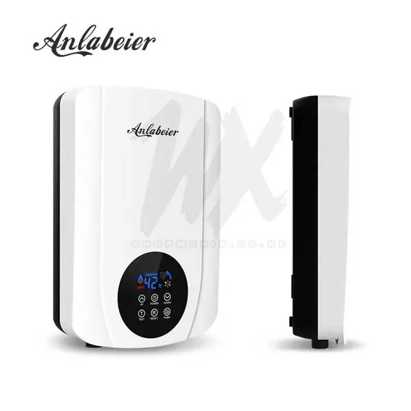 Anlabeier Digital Instant Water Heater with Pump + BLACK RAIN SHOWER SET Anlabeier Instant Shower with Pump Tankless Heater