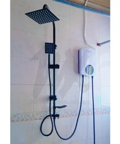 Anlabeier Touch Control Instant Water Heater with Pump + BLACK RAIN SHOWER SET