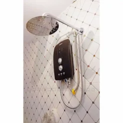 Black Anlabeier Instant Water Heater with Pump + RAIN SHOWER – For Extremely Salty Water - Image 2