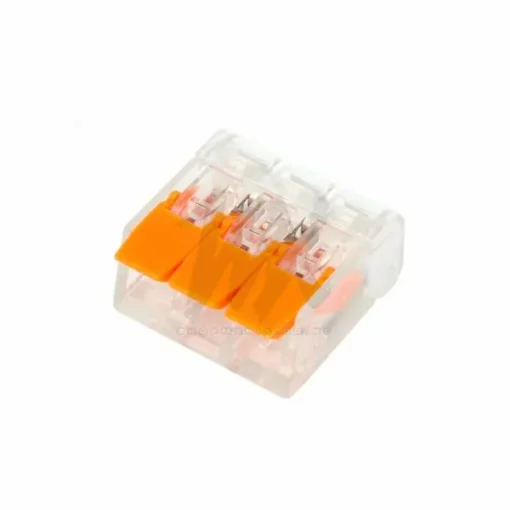 3-Conductor Wire Connector | Compact Quick Splicing Push-In Cable Connector